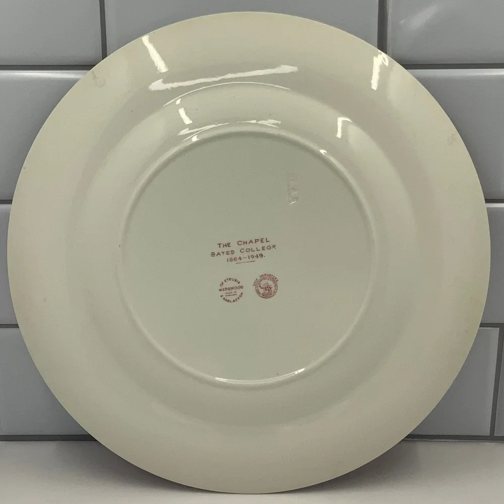 Vintage Wedgwood Bates College The Chapel 1864-1949 Ceramic Red 10.5 in